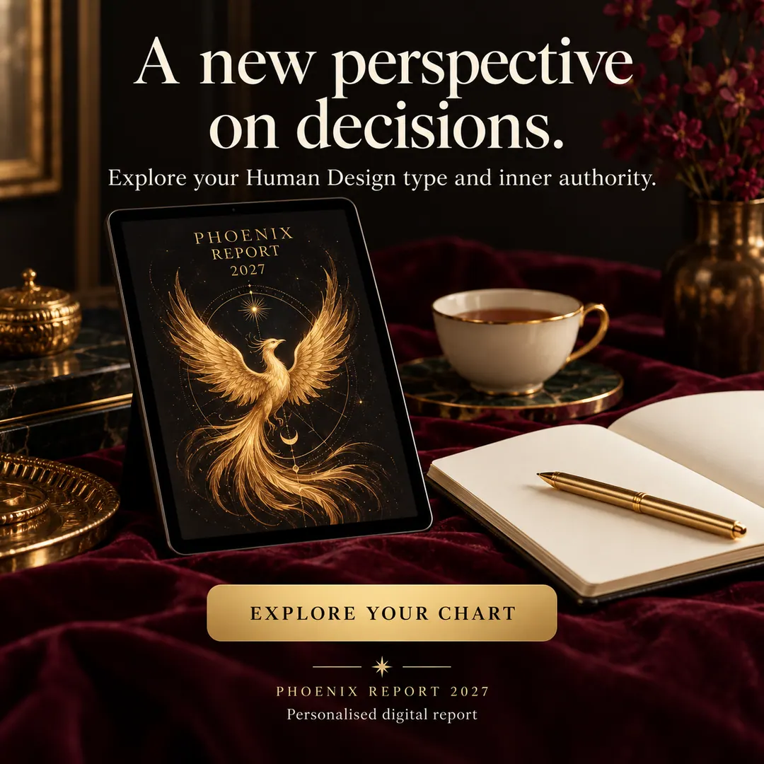 Phoenix Report 2027. A new perspective on decisions. Explore your Human Design type and inner authority. Personalised digital report.